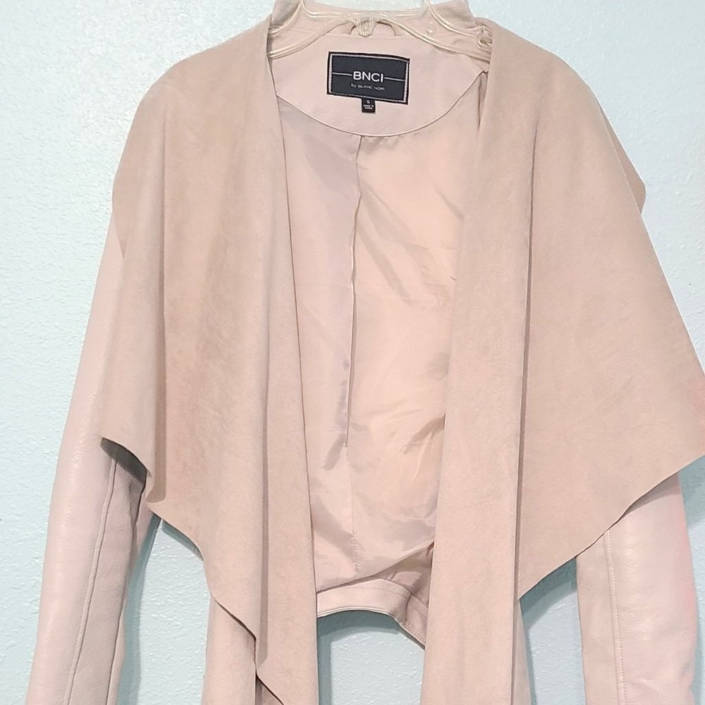 BNCI Faux leather and suede jacket. Zippers on pockets and both wrists.